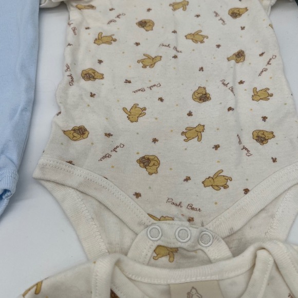Classic Pooh Disney Baby Clothes Set 3-6 Months Bodysuits Pants Footed Sleeper - Picture 5 of 12
